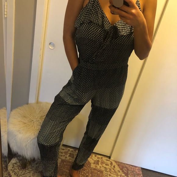 Green Polkadot Jumpsuit - Picture 2 of 3